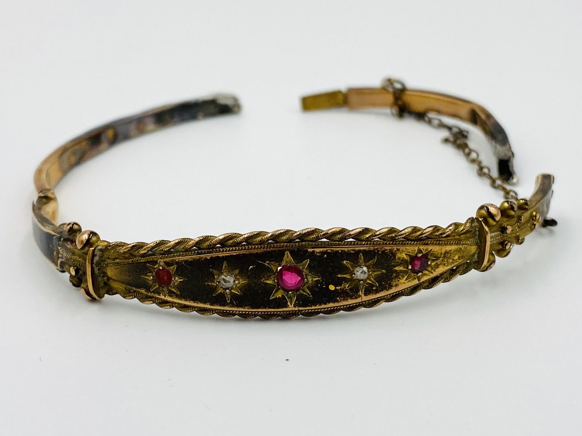 9ct gold bracelet (as found)