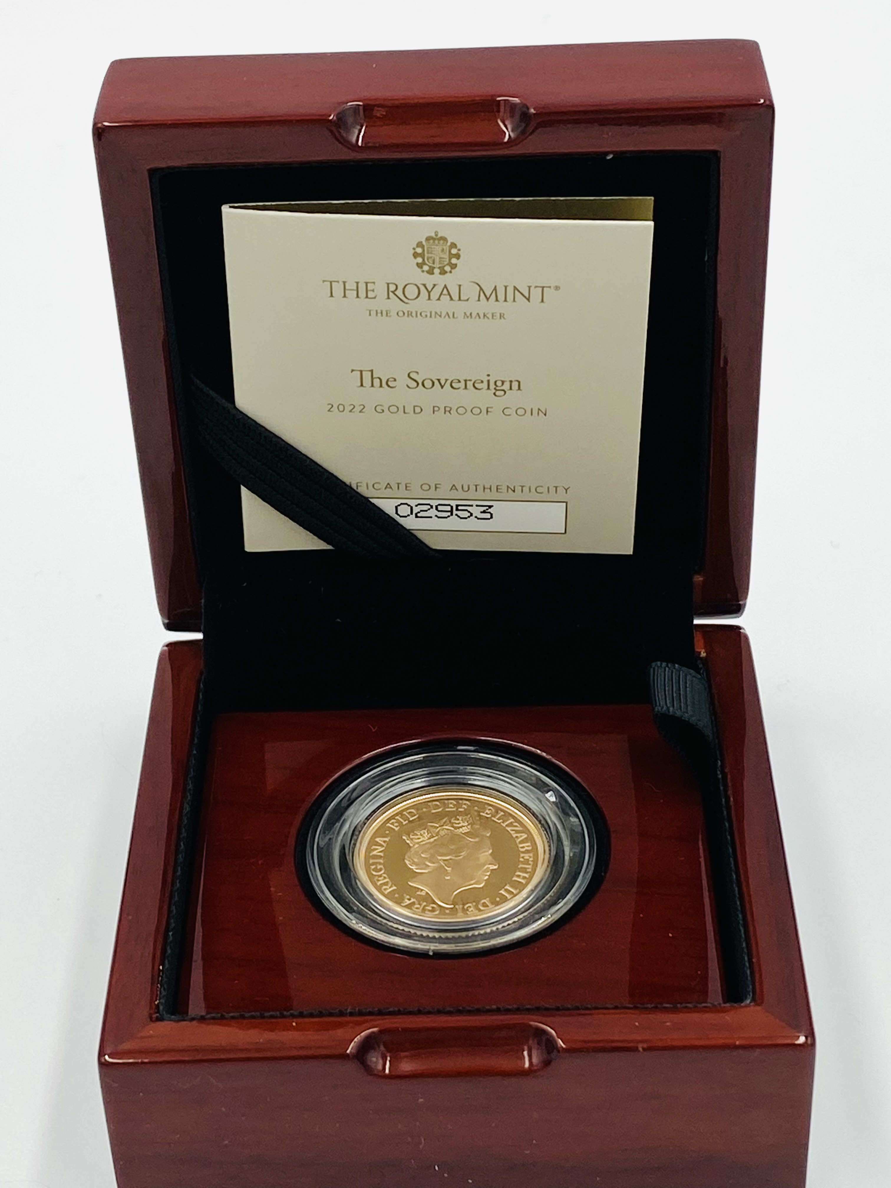 Queen Elizabeth II, 22ct Gold Proof Sovereign, 2022 - Image 2 of 5