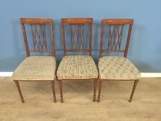 Three Edwardian side chairs