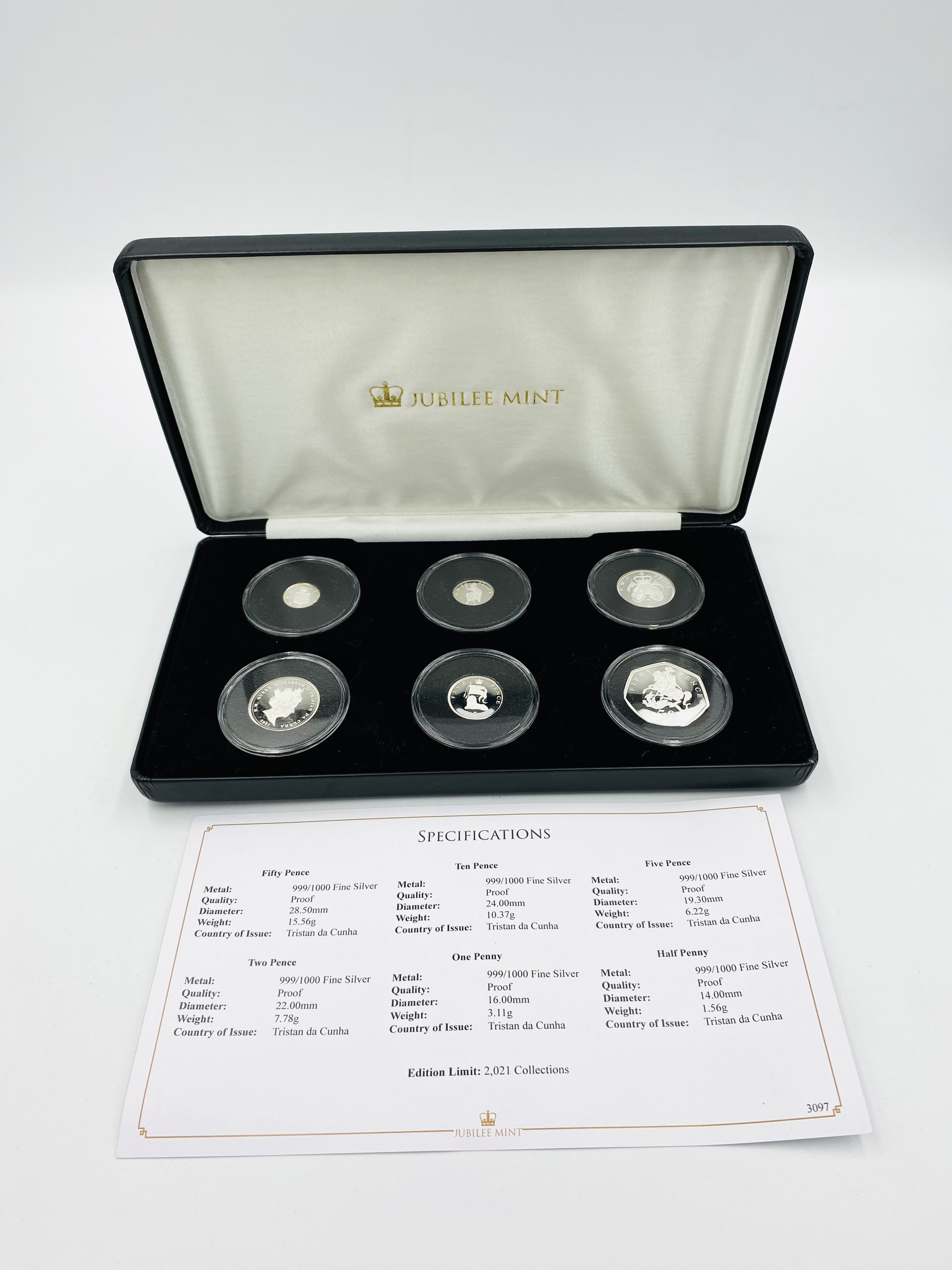 Jubilee Mint 50th Anniversary of Decimalisation fine silver proof coin collection - Image 2 of 6