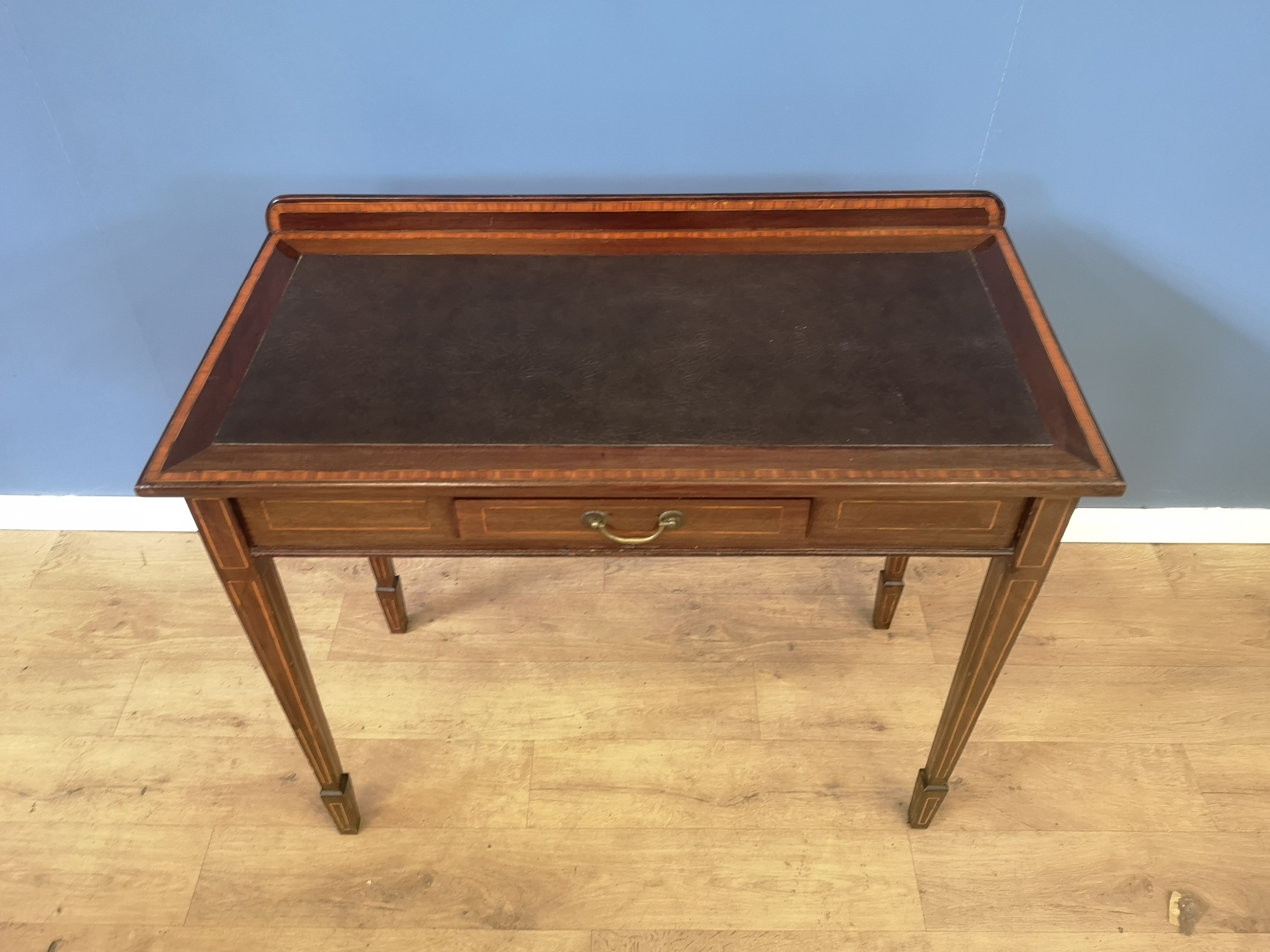 Mahogany writing table - Image 2 of 6