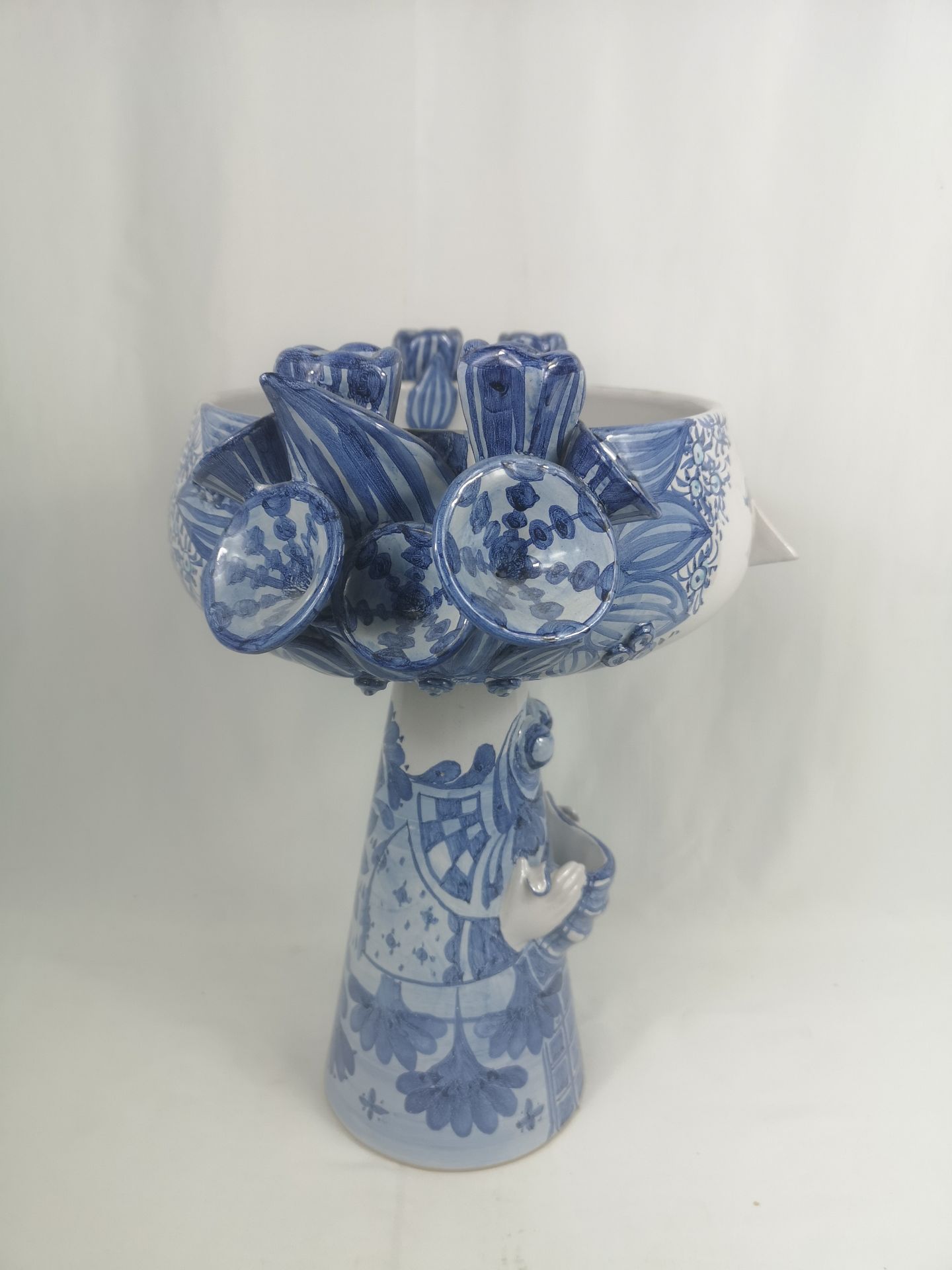 Danish blue and white jardiniere - Image 6 of 7