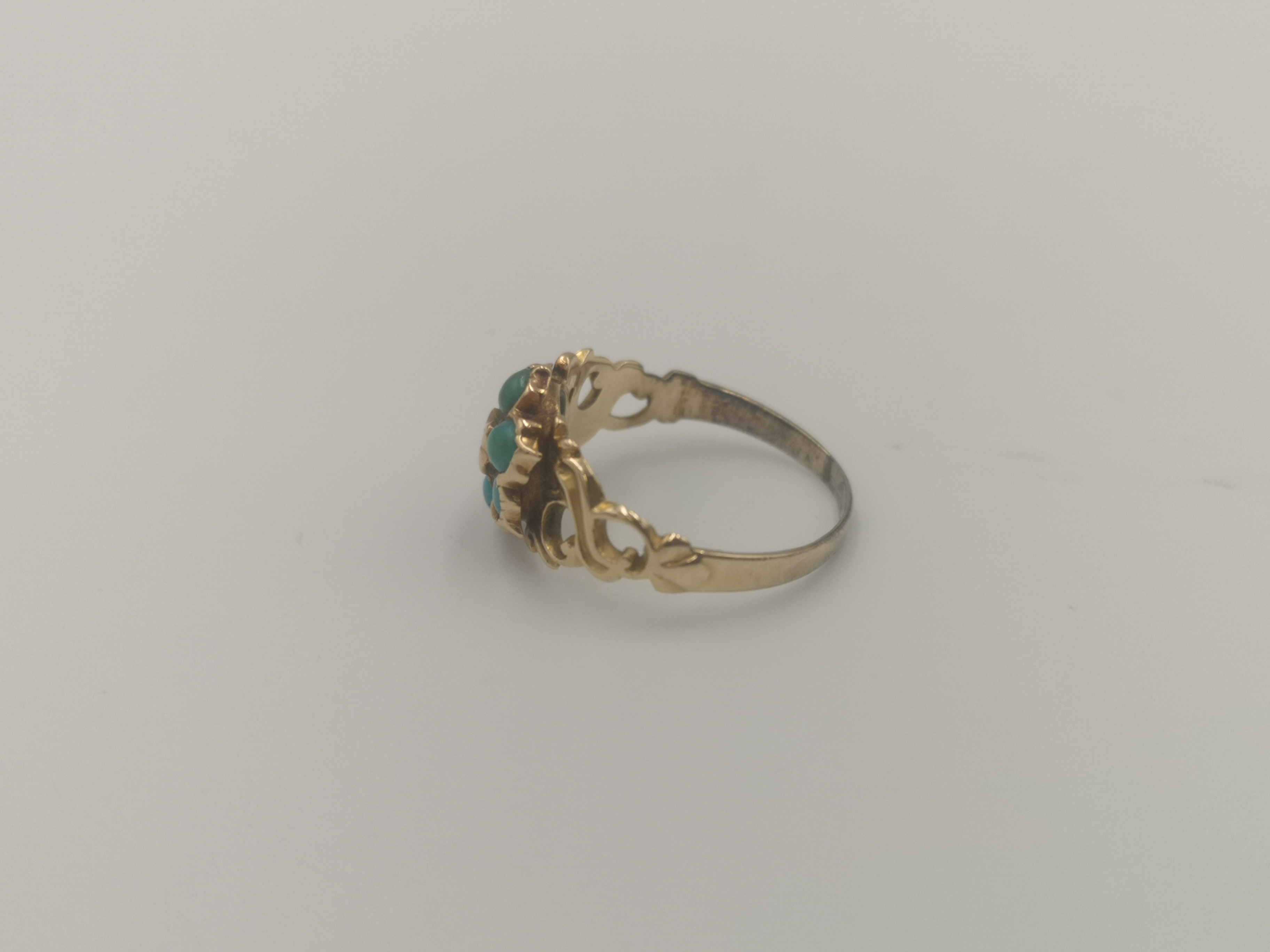 15ct gold ring set with turquoise - Image 2 of 5