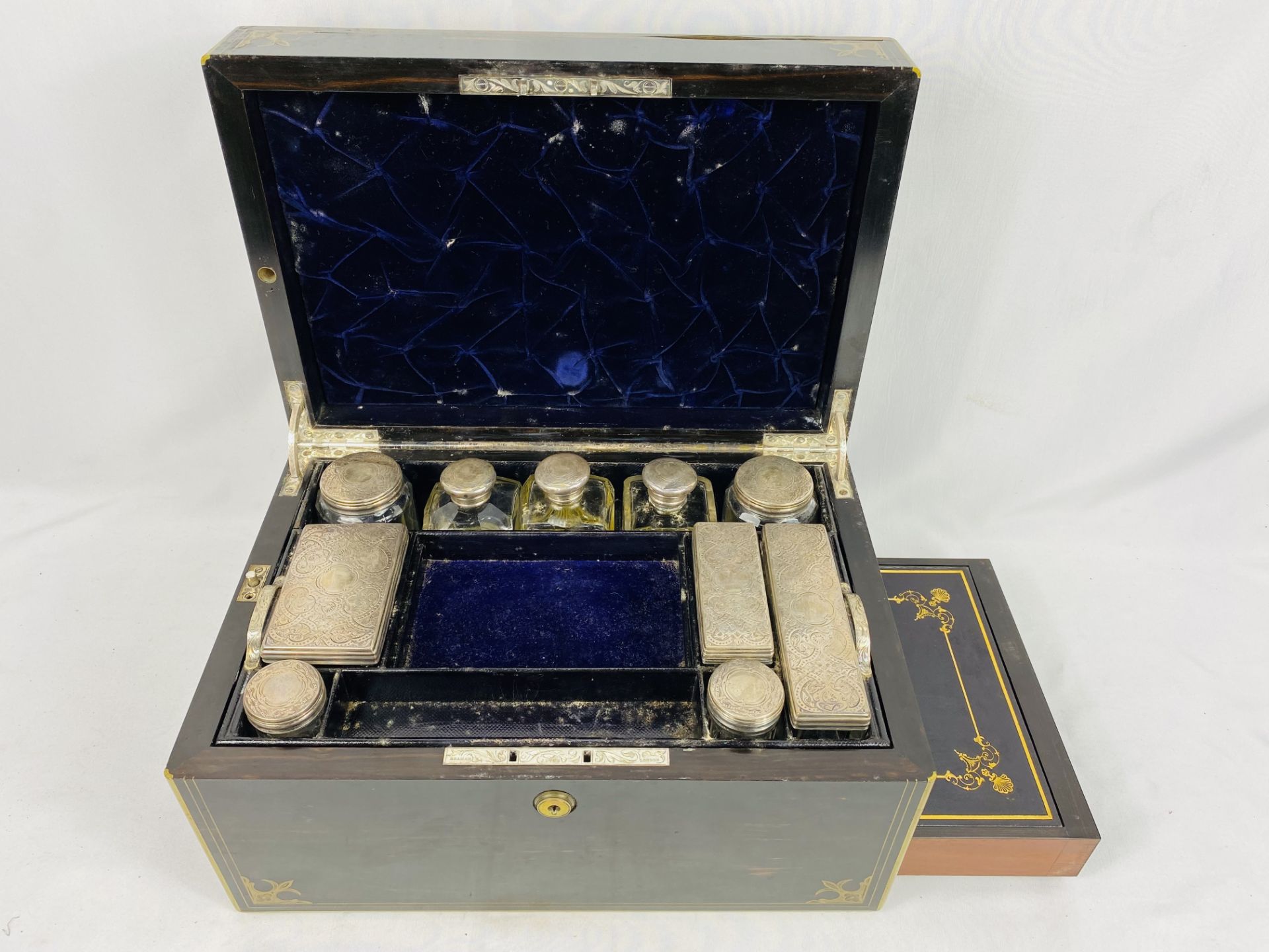 Victorian coromandel dressing box - Image 3 of 8