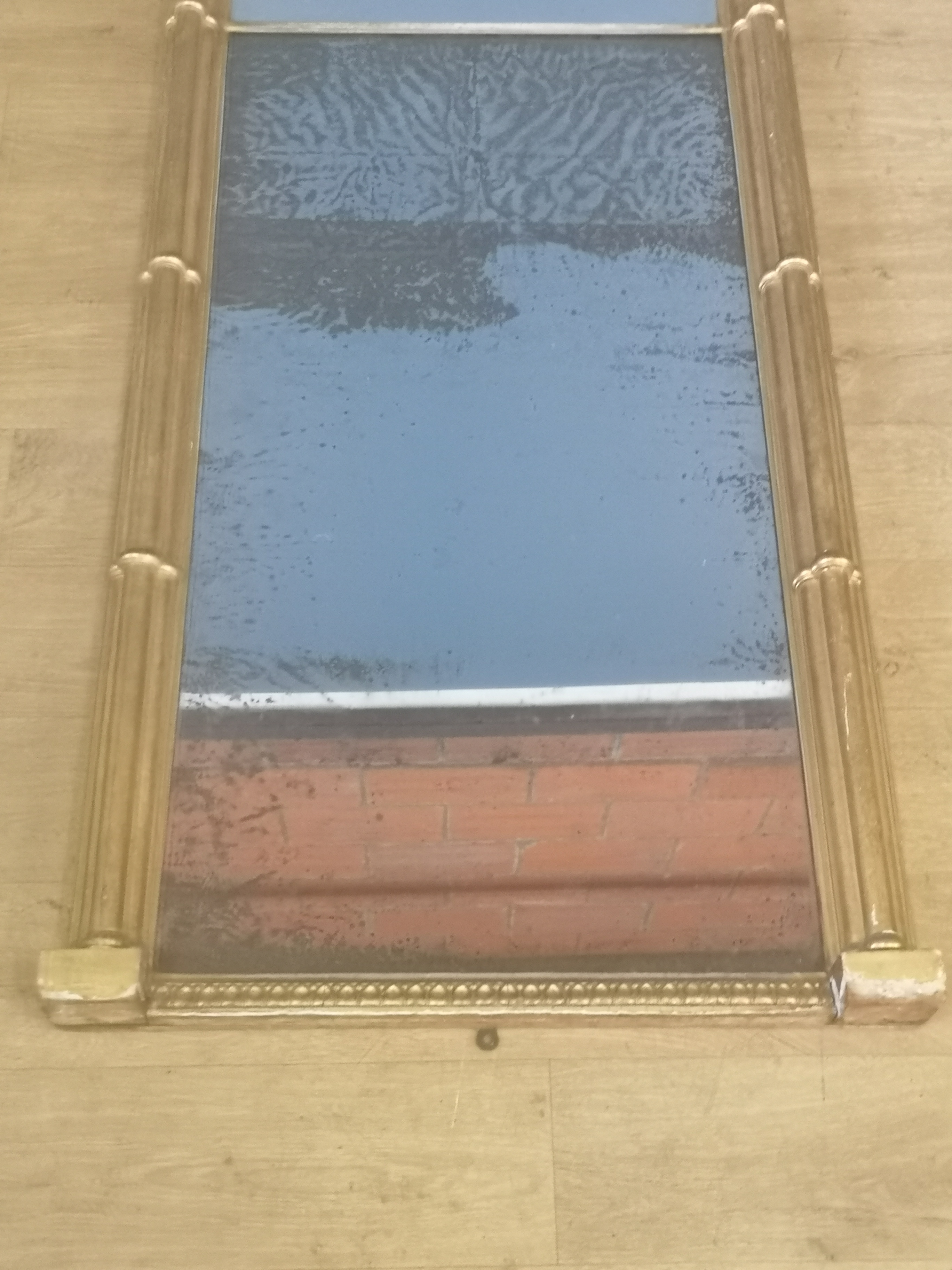 19th century gilt framed pillar mirror - Image 3 of 5