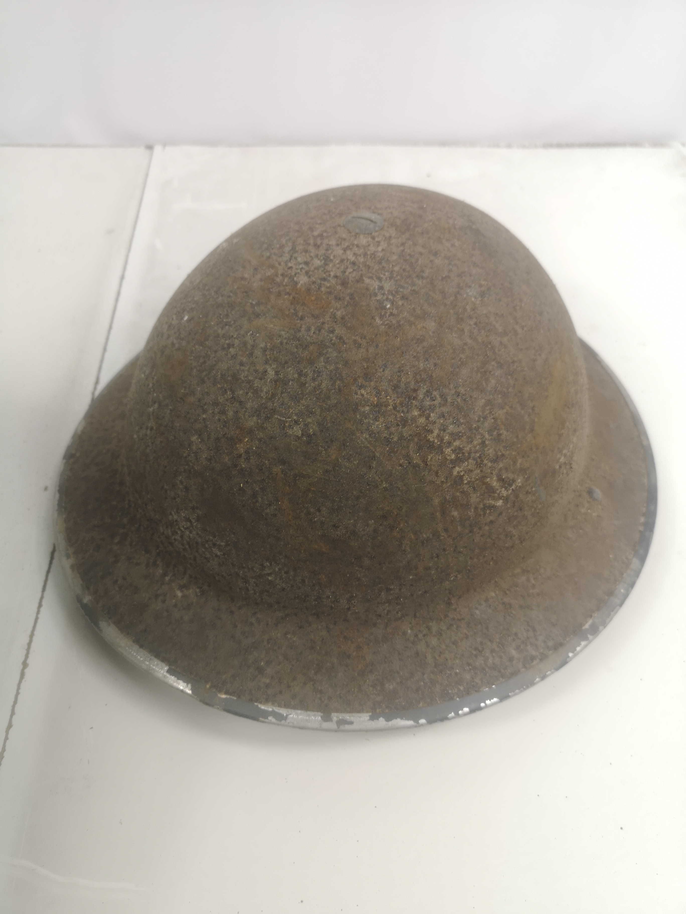 Three WWII steel military helmets. - Image 6 of 7