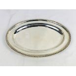 Silver dish with gadrooned edge