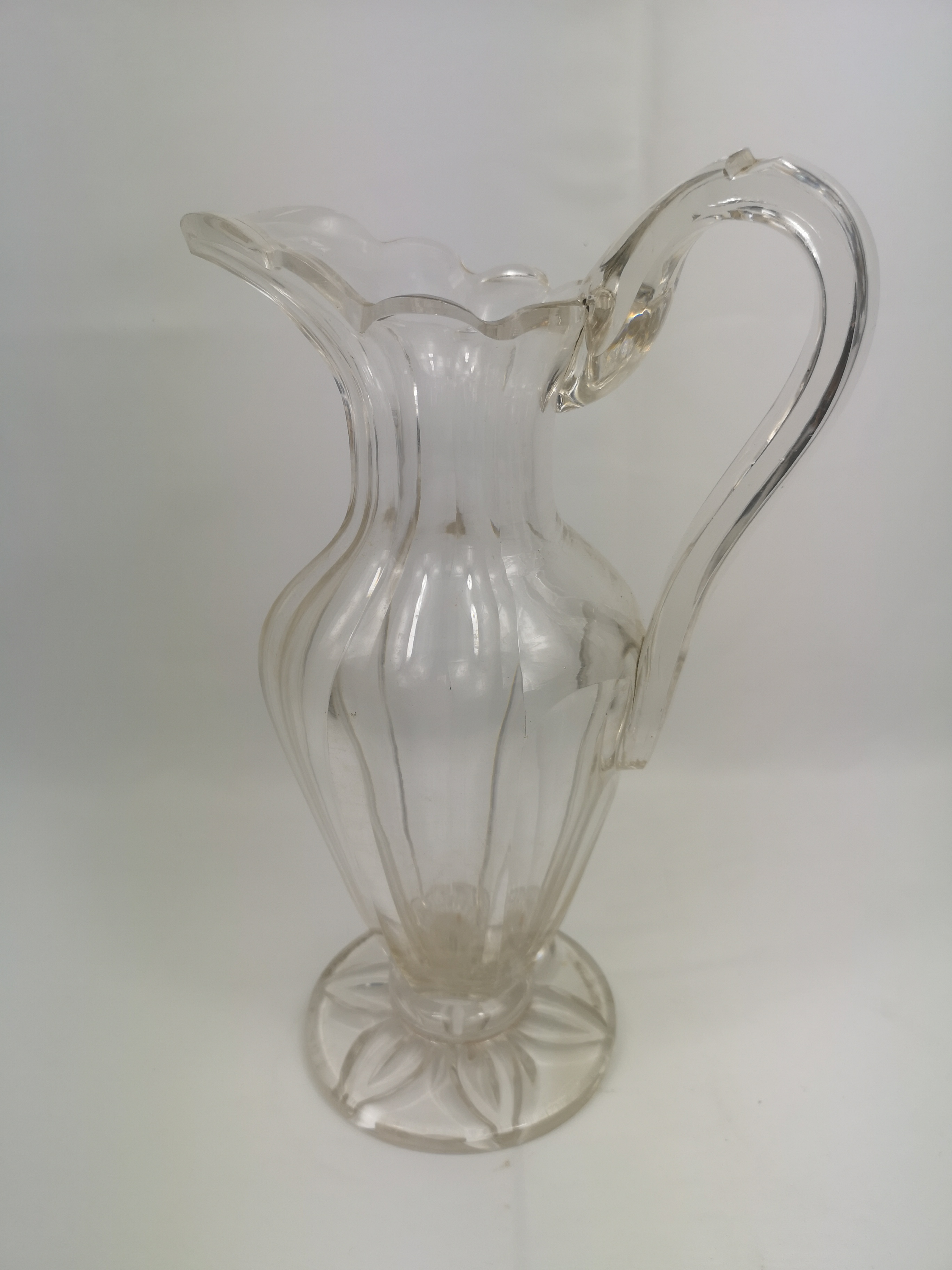 Victorian cut glass water jug and wine ewer - Image 4 of 5