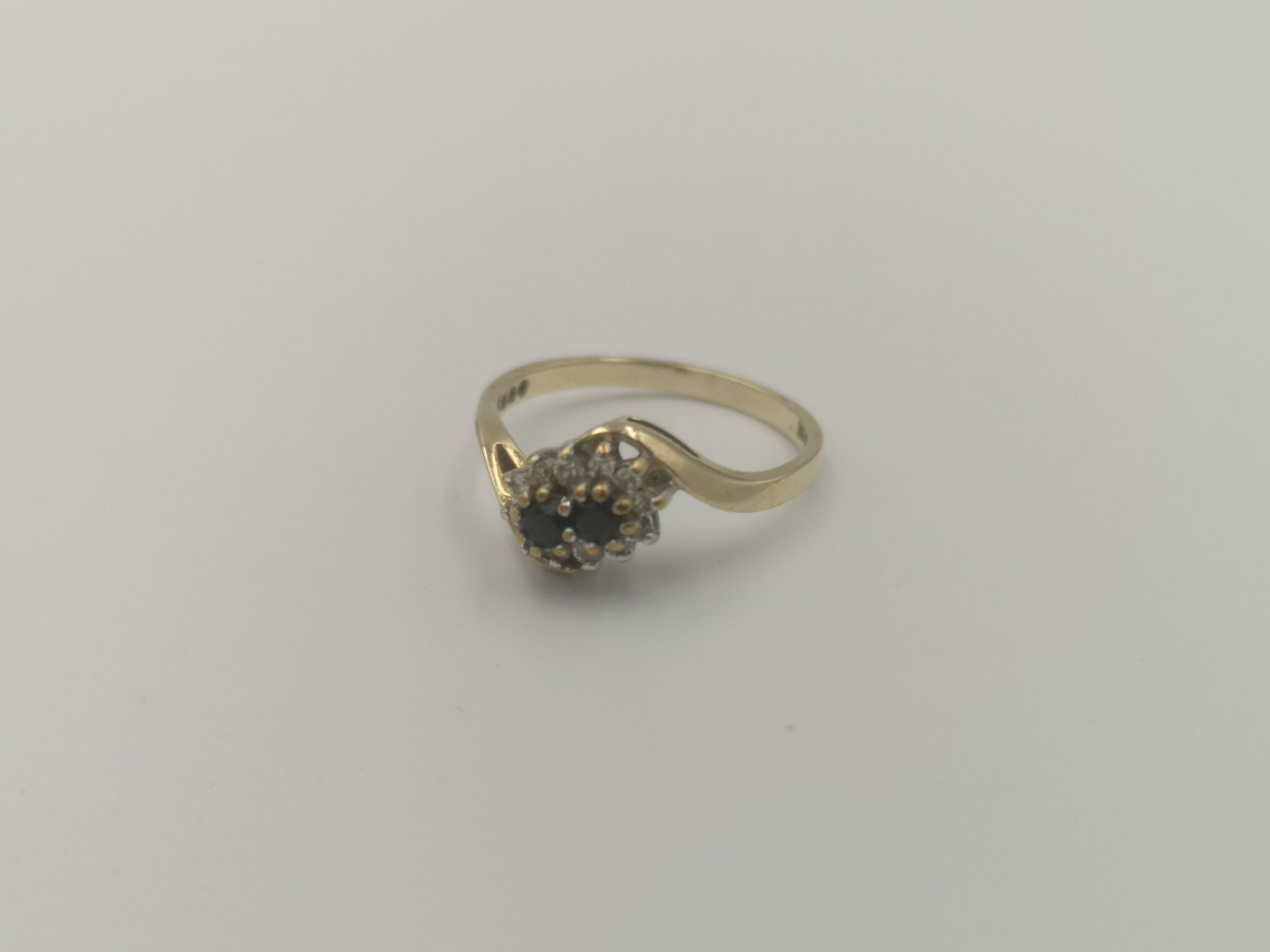 9ct gold, sapphire and diamond ring - Image 2 of 5