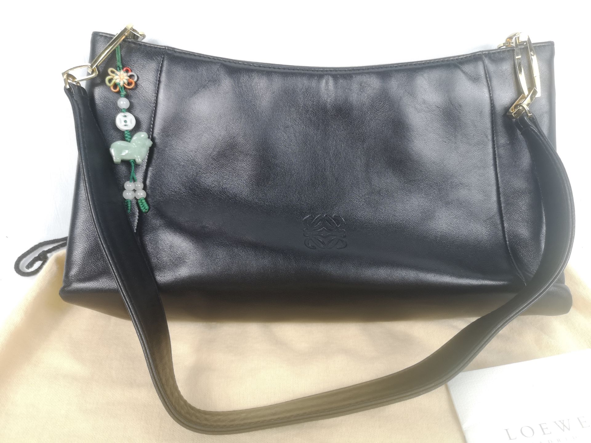 Loewe black leather handbag