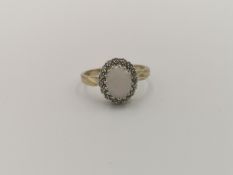 9ct gold ring set with an opal