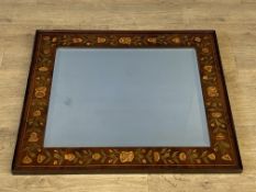 Mahogany mirror decorated with flowers
