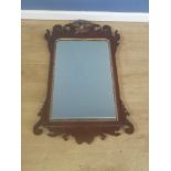 Georgian mahogany mahogany fret cut mirror