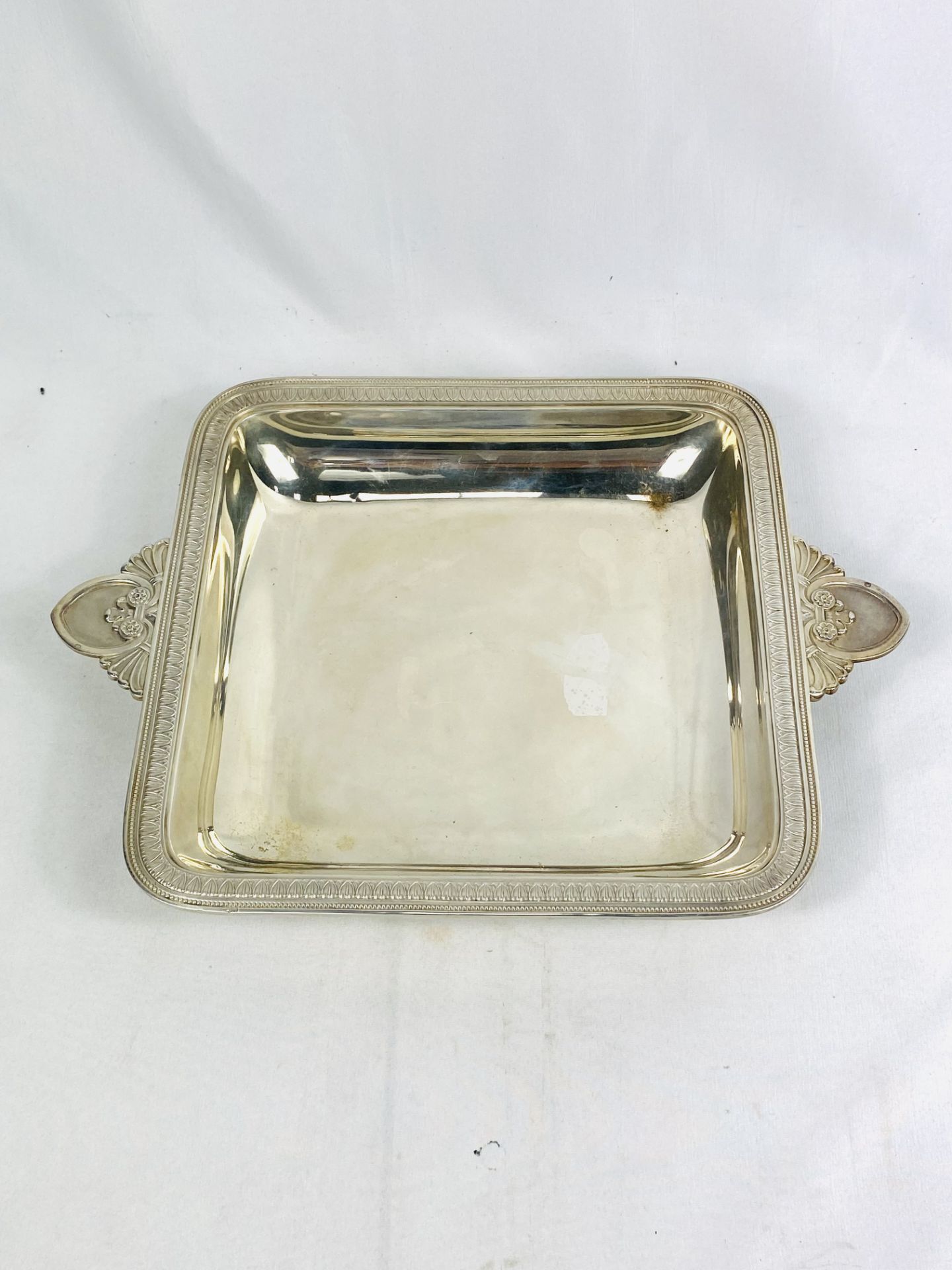 Robert Linzeler French silver two handled dish