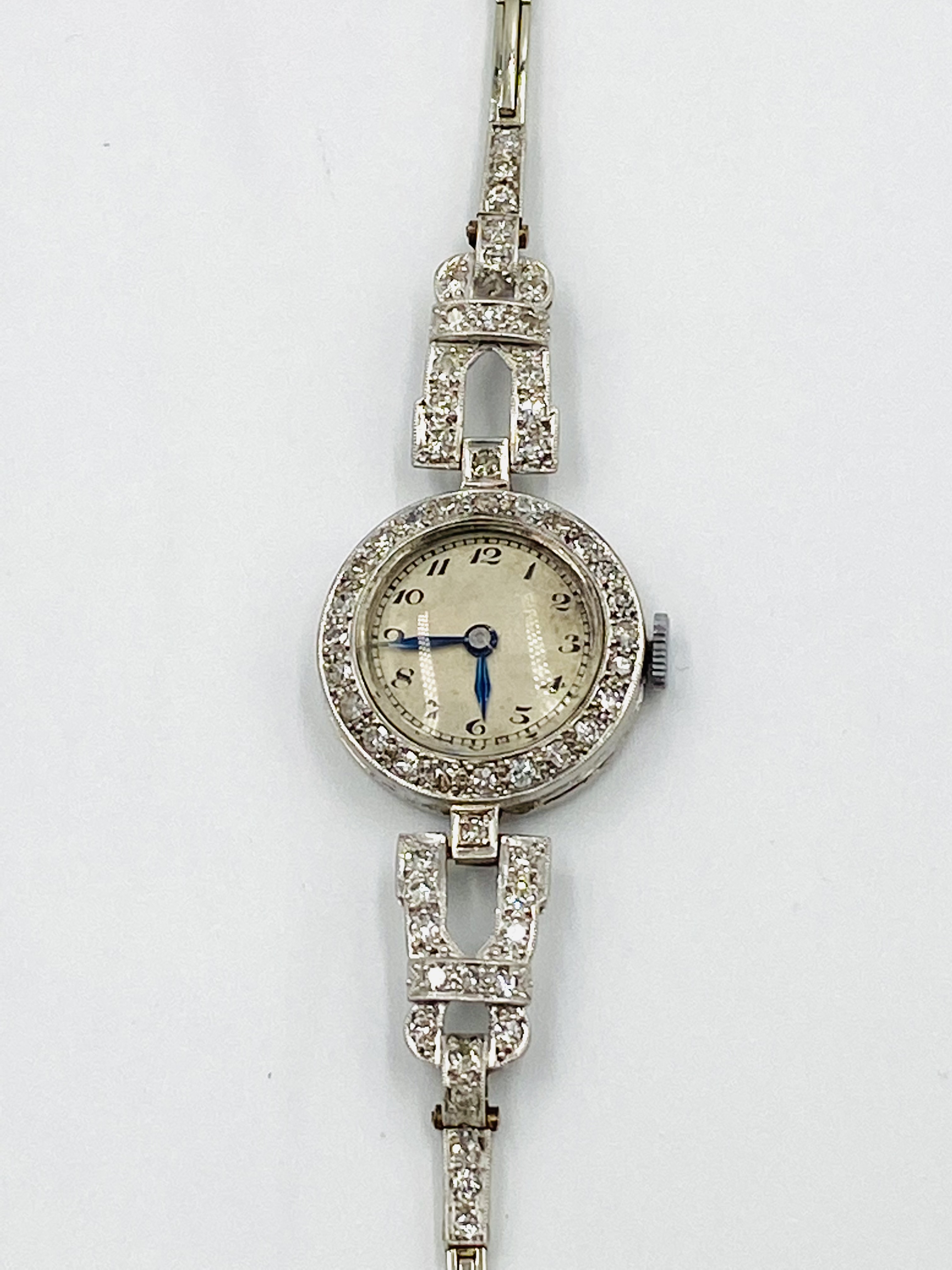 Platinum and diamond cocktail watch