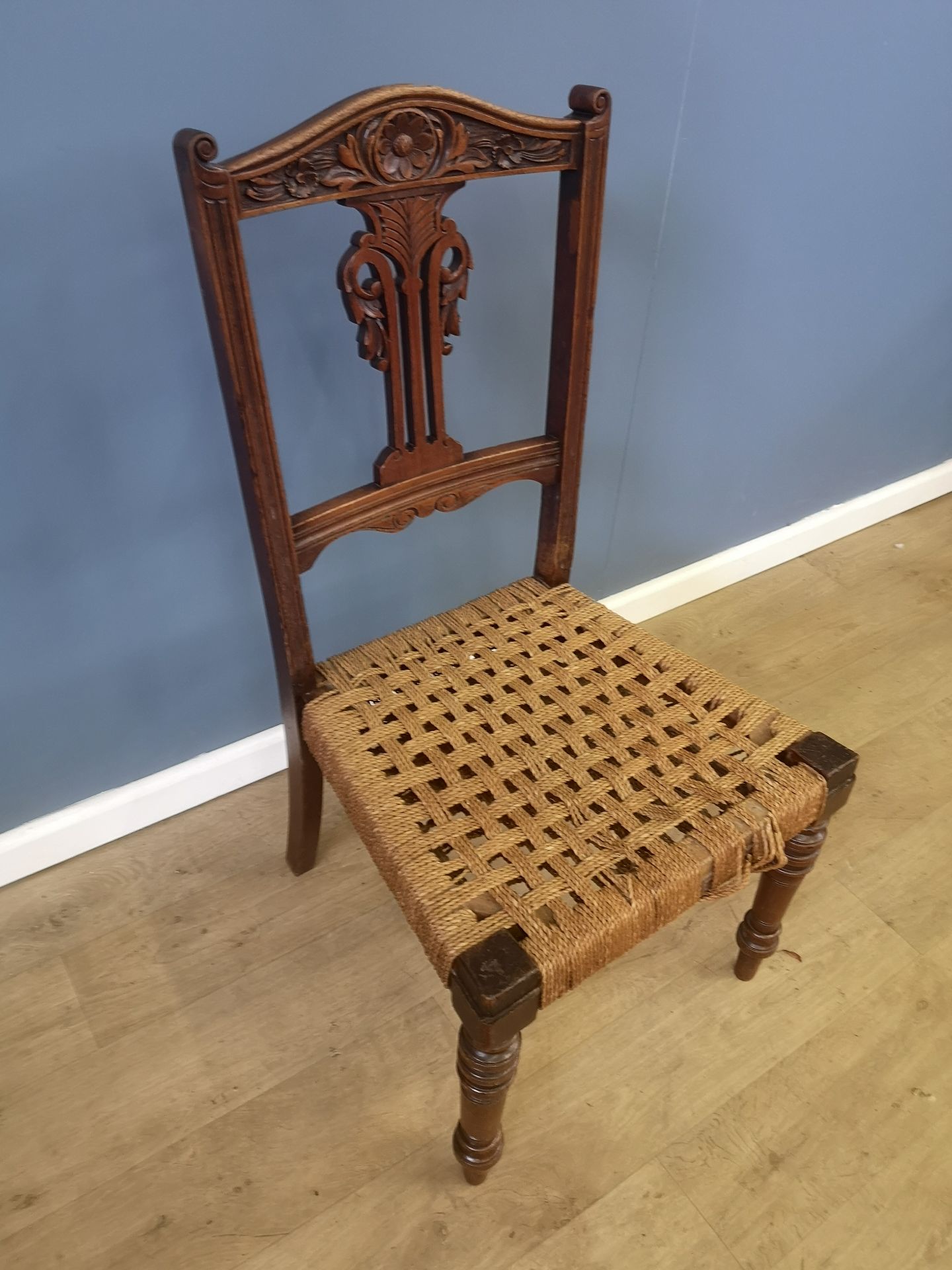 Victorian mahogany bedroom chair - Image 4 of 5