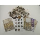 Collection of coins and banknotes