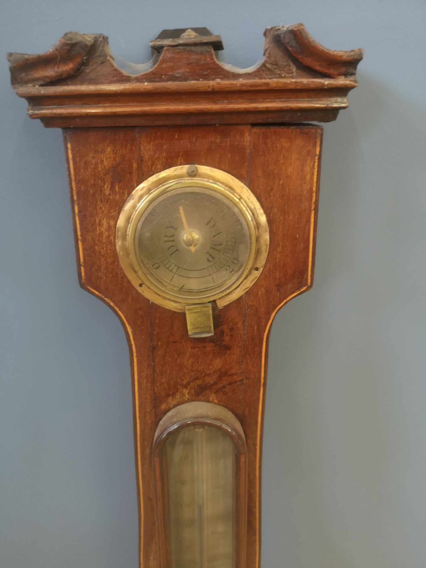 Victorian wall mounted barometer - Image 2 of 5