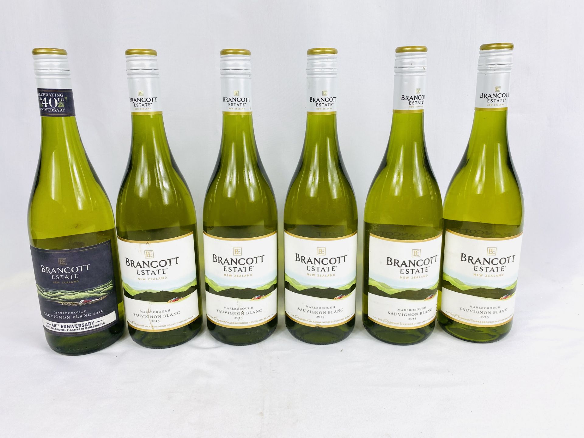 Five bottles of Sauvignon Blanc Brancott Estate 2015; together with one other