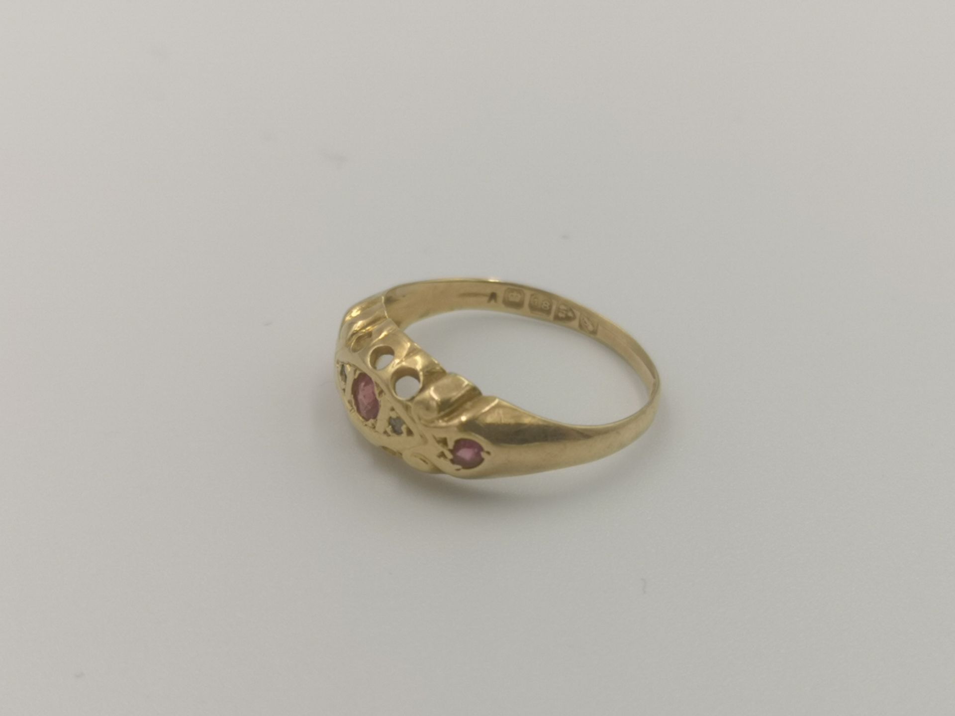 Victorian 18ct gold, ruby and diamond ring - Image 4 of 4