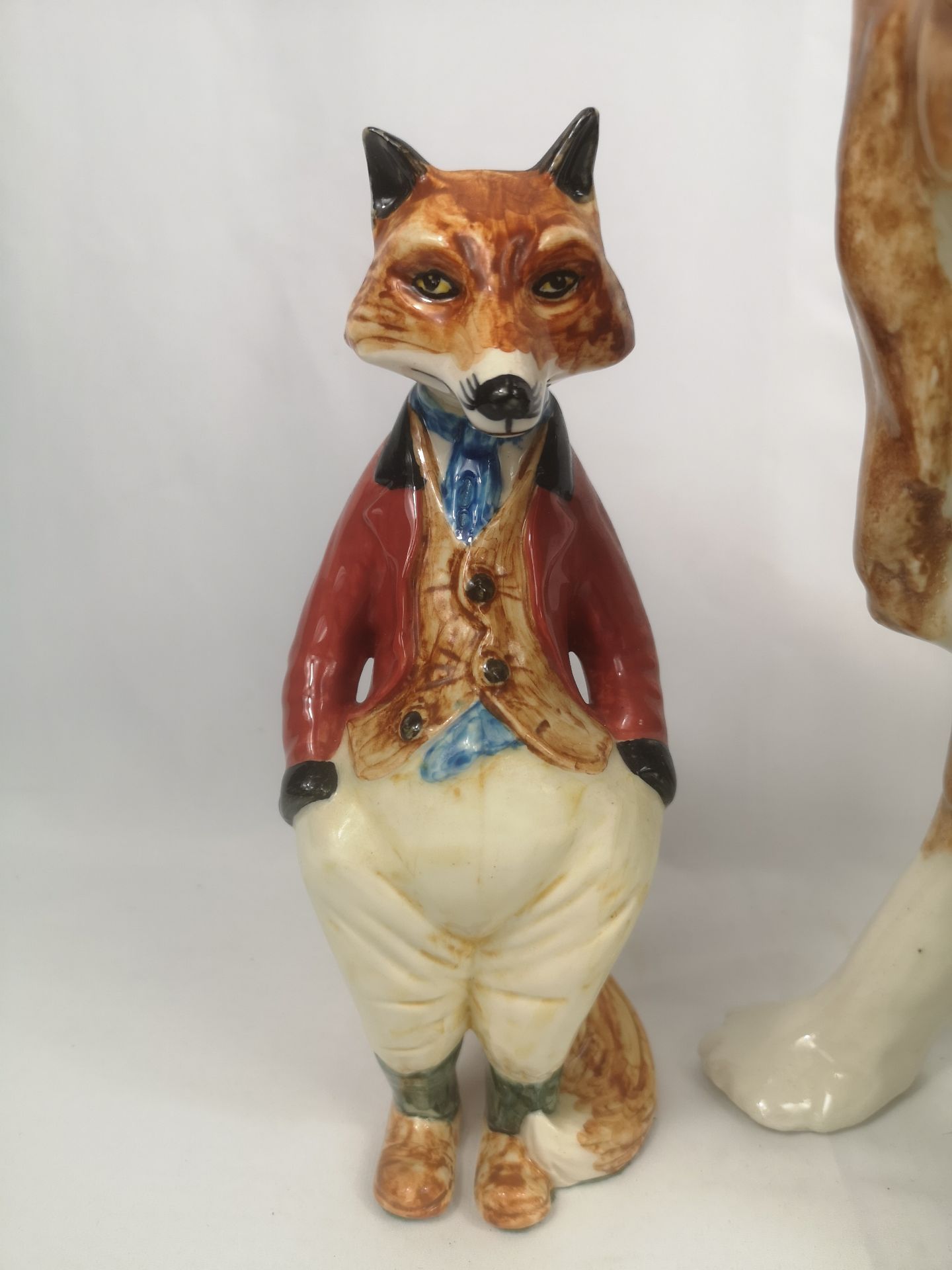 Winstanley pottery King Charles Spaniel; together with a Cinque Ports pottery fox. - Image 2 of 5