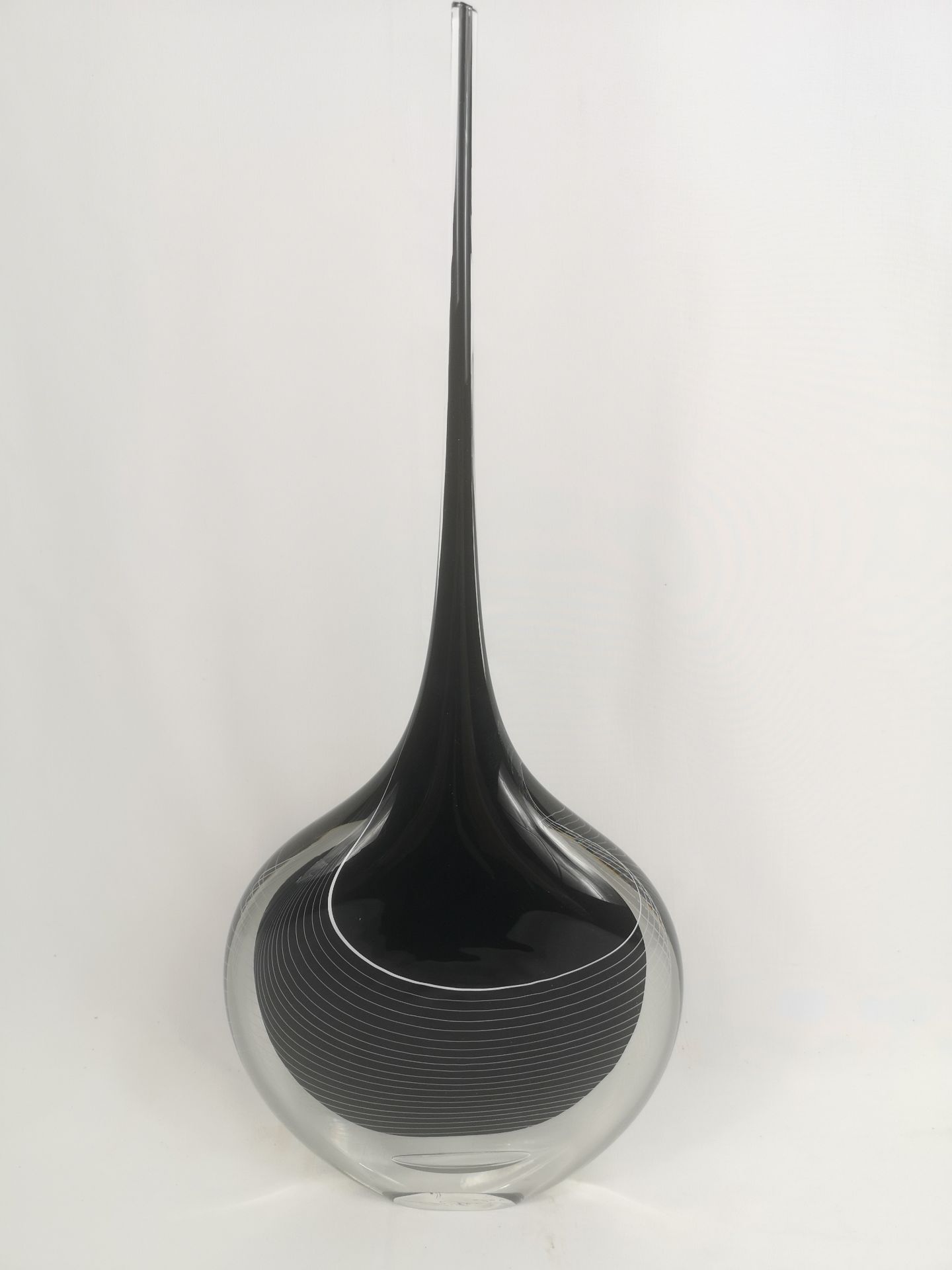 Art glass vase, signed by artist Katie Brown