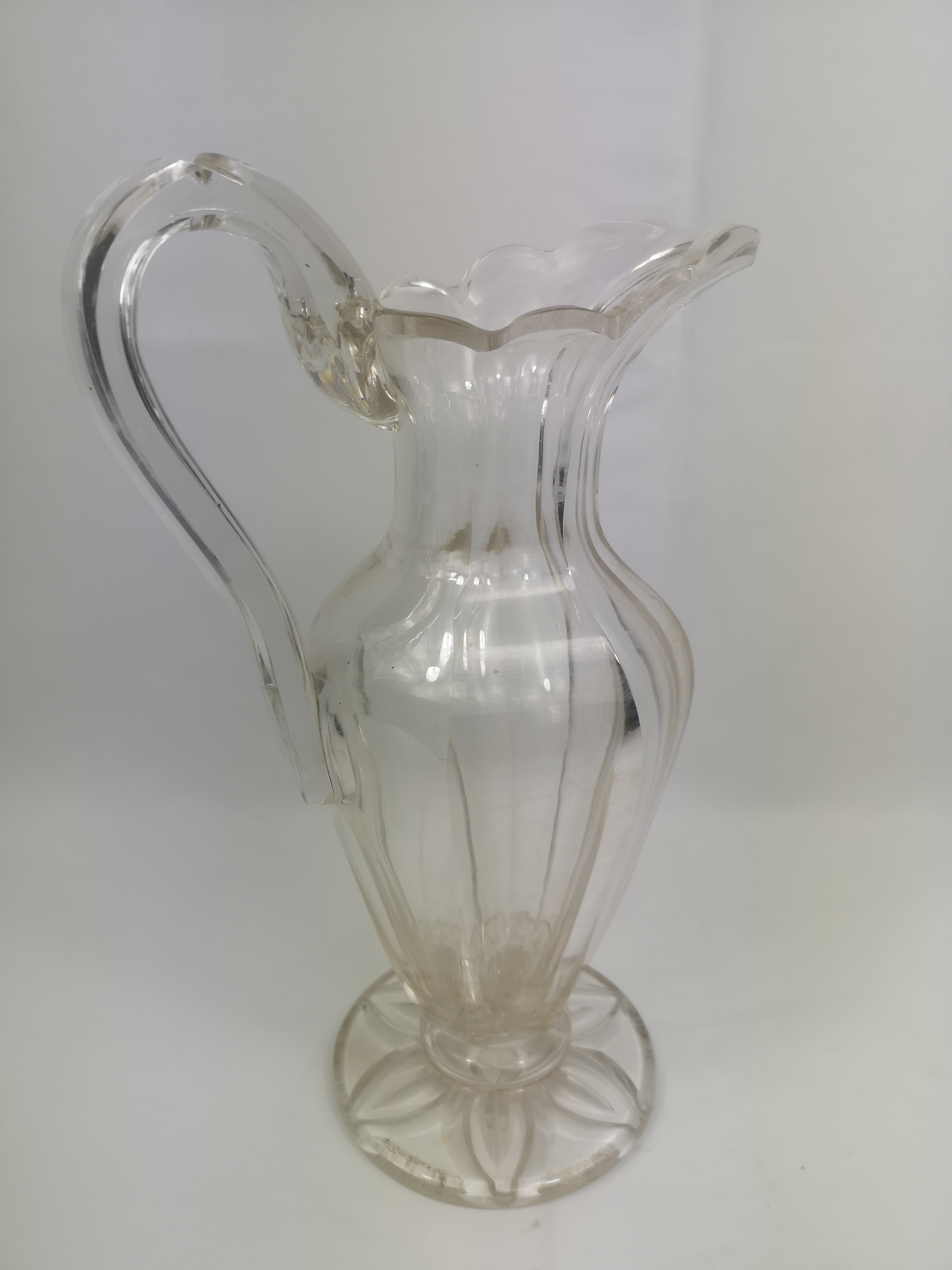 Victorian cut glass water jug and wine ewer - Image 5 of 5