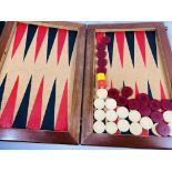 Folding backgammon board