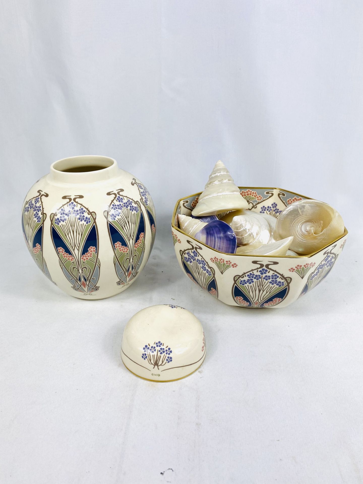 A Liberty Masons Ironstone ginger jar; together with a Liberty octagonal bowl - Image 4 of 5