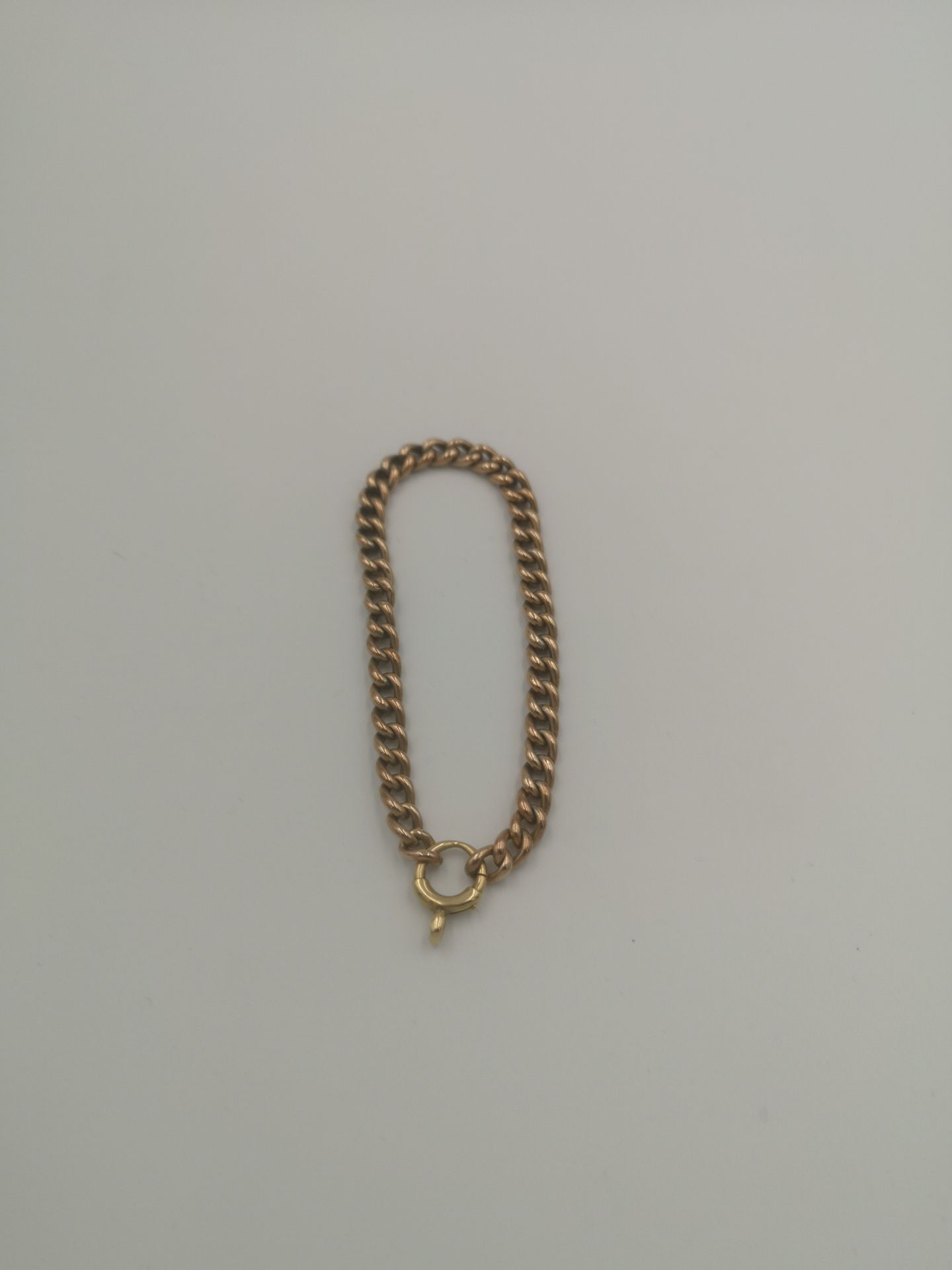 9ct gold curb link bracelet - Image 4 of 4