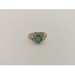 15ct gold ring set with turquoise