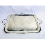 Two handled silver tray