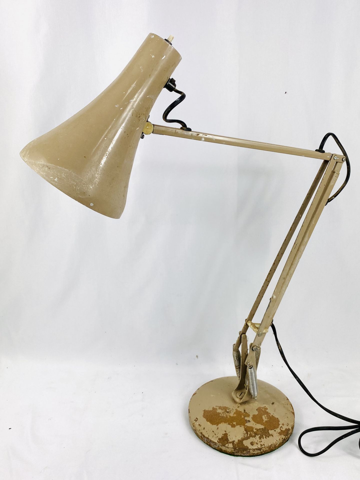 Brown painted anglepoise lamp