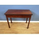 Victorian mahogany fold top card table