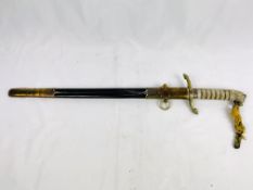Early 20th century naval officers dress sword