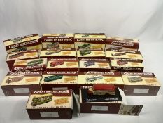 Eighteen boxed 1:76 diecast model buses