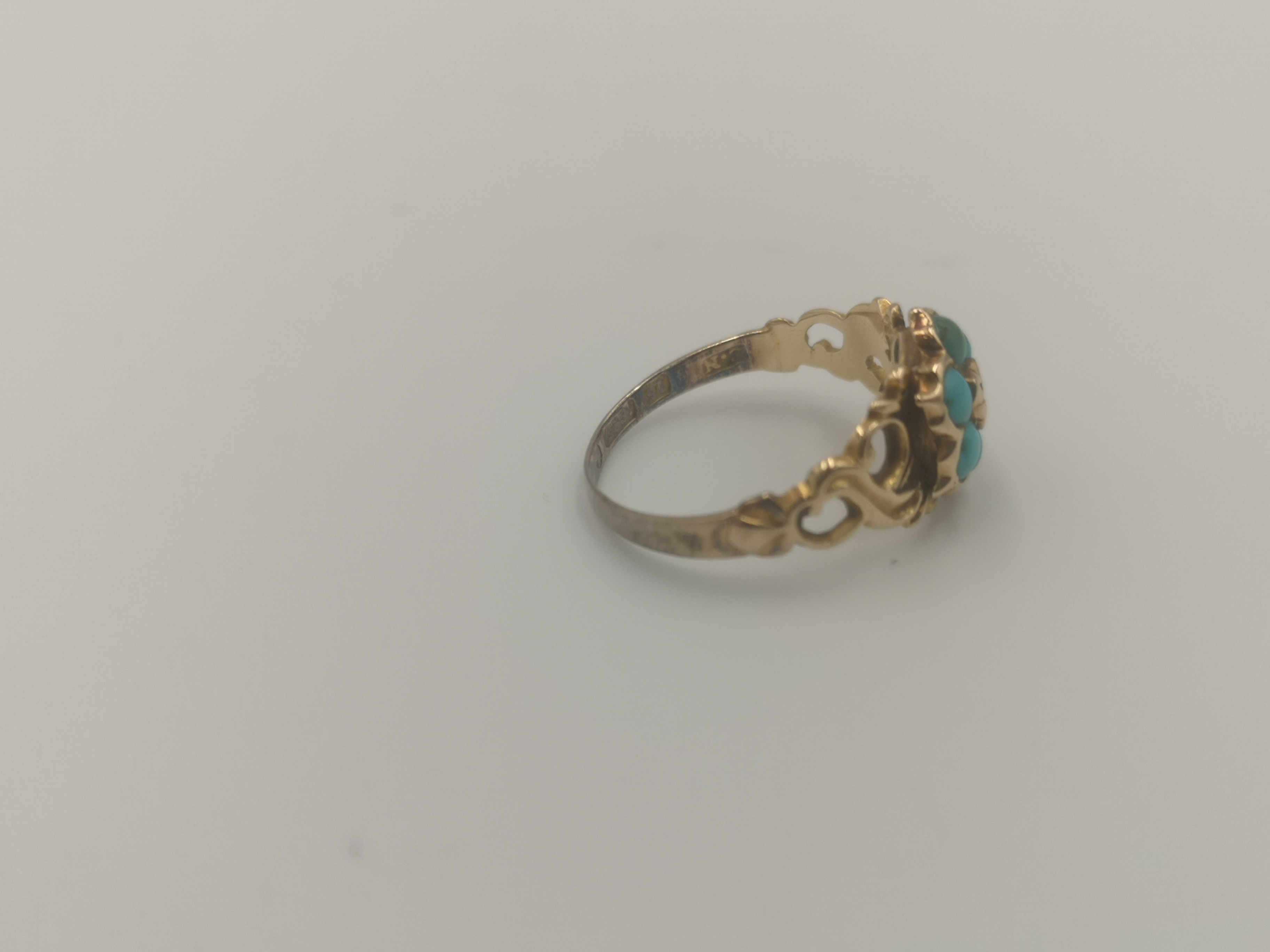 15ct gold ring set with turquoise - Image 3 of 5