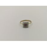 9ct gold, ruby and diamond ring