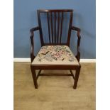 Georgian mahogany elbow chair