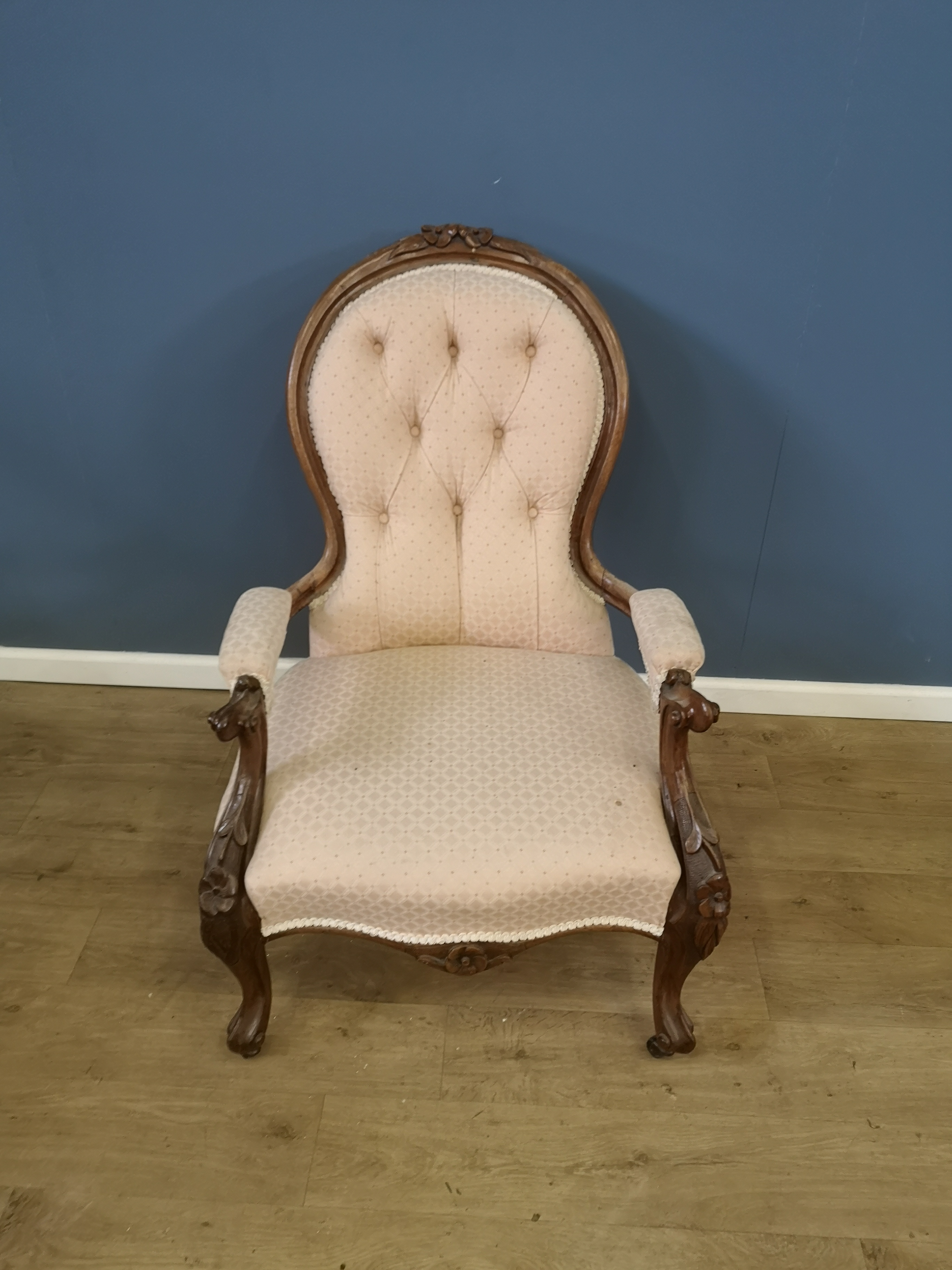 Victorian button back bedroom chair