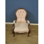 Victorian button back bedroom chair