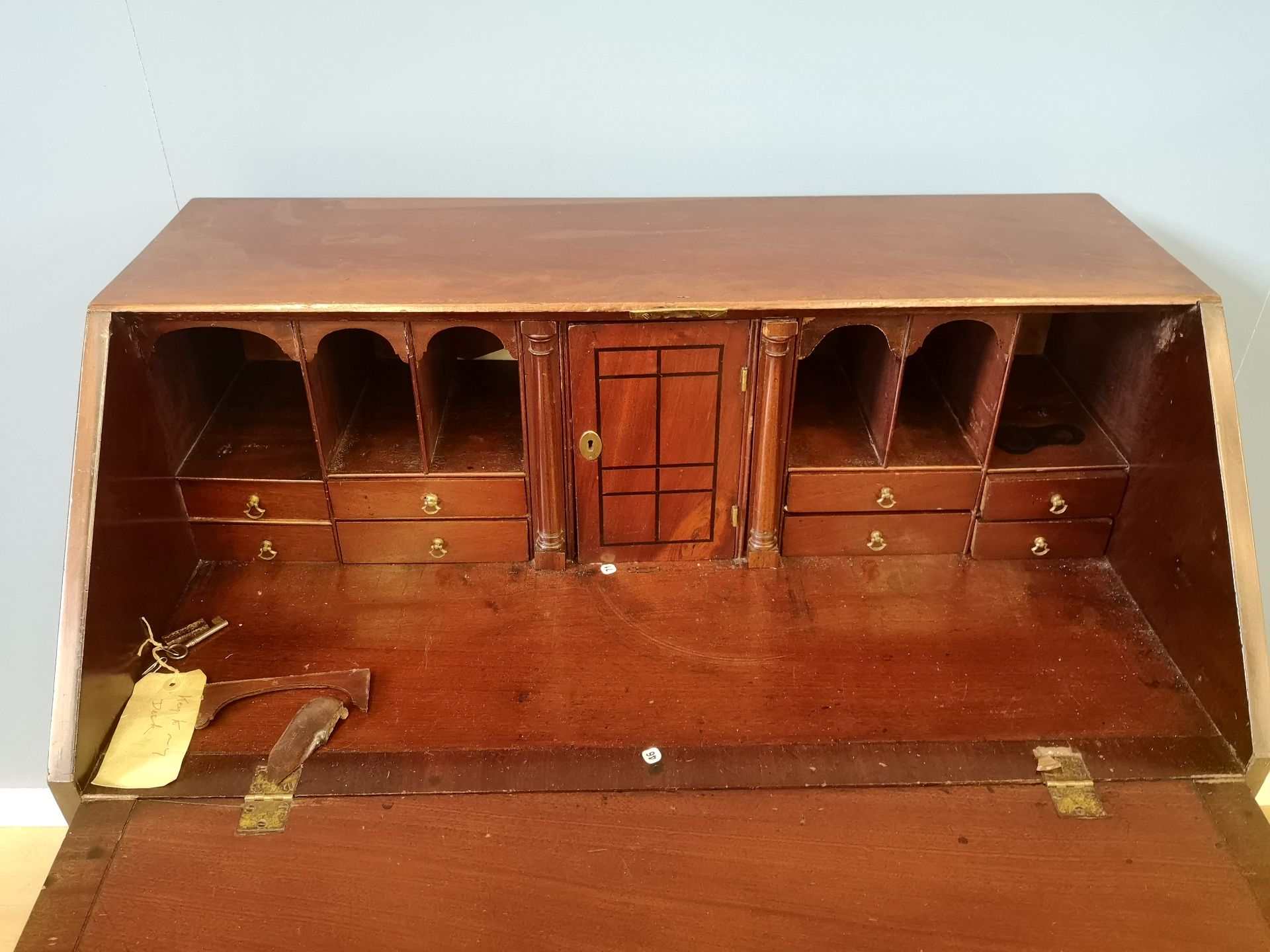 Victorian mahogany bureau - Image 3 of 5