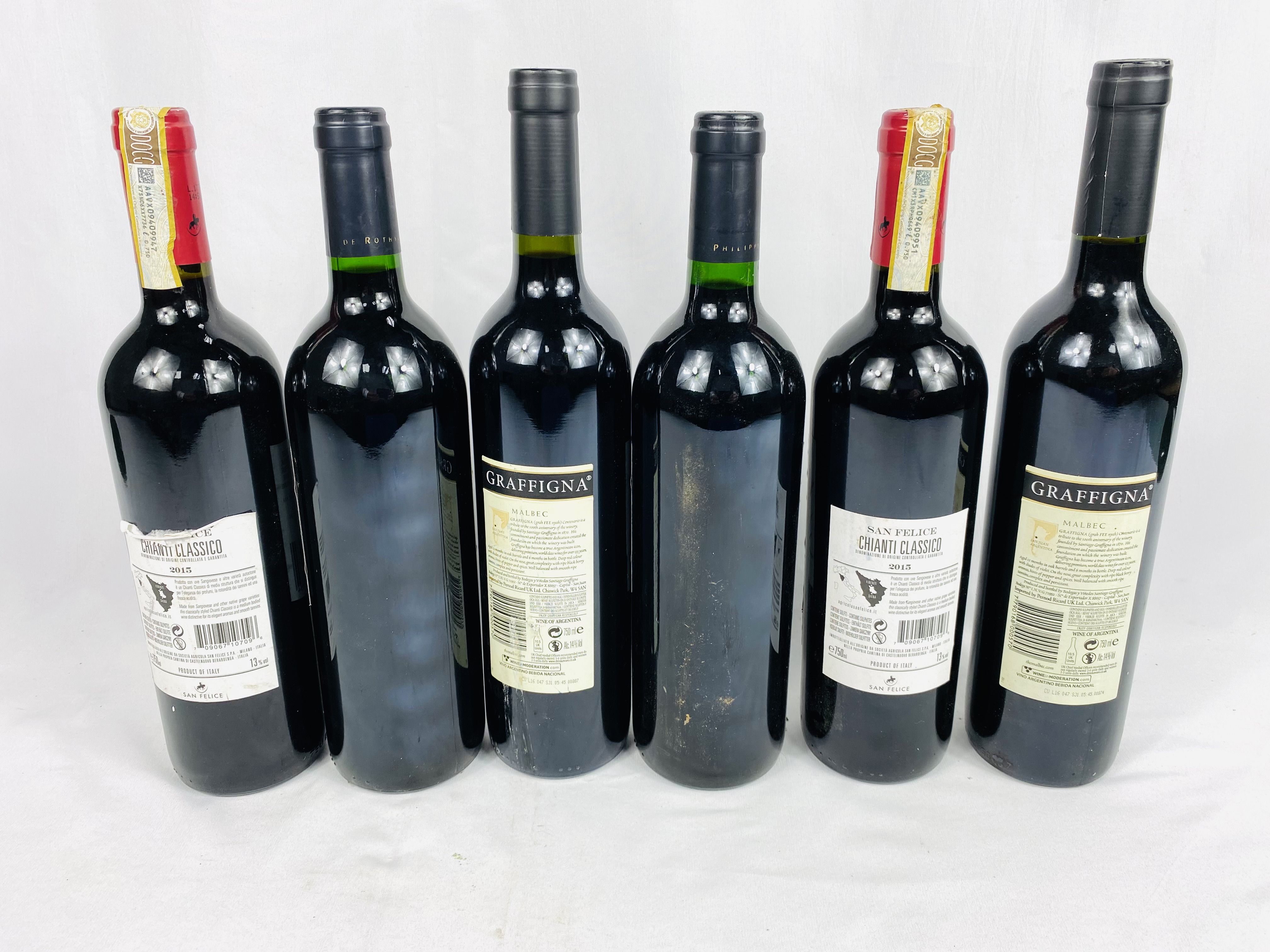 Six mixed bottles of wine - Image 4 of 4