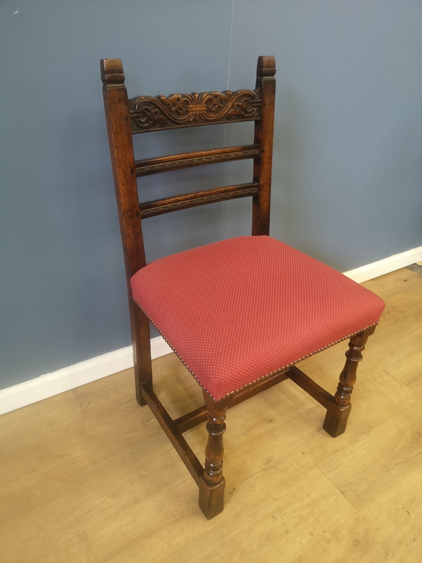 Set of six oak ladderback chairs - Bild 3 aus 5