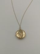 9ct gold locket and chain