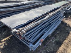 11 8ft x 3ft galvanised plastic clad hurdles
