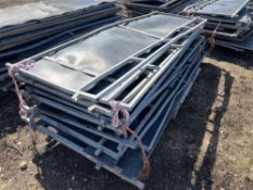 12 8ft x 3ft Galvanised plastic clad hurdles