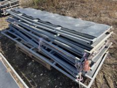 12 8ft x 3ft galvanised plastic clad hurdles