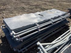 12 8ft x 3ft Galvanised plastic clad hurdles