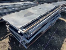 13 8ft x 3ft galvanised plastic clad hurdles